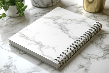 Spiral Bound Notebook on a Marble Surface