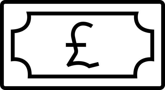 recommend clip art: International currency symbol icon. Currency pound black vector, salary money, invest finance, baritish pound line and flat sign isolated on transparent background