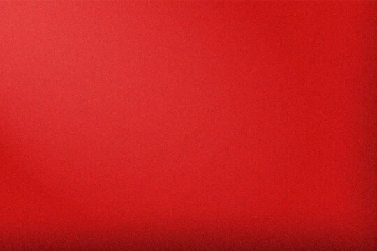Grainy red abstract background template with copy space. Textured red plain backdrop. Simple red gradient template banner. Vector Illustration. 