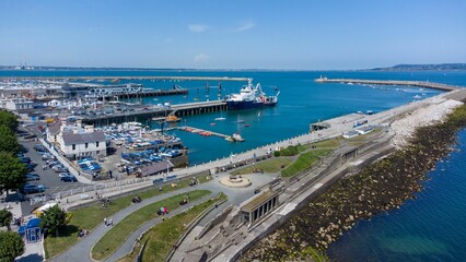 Aerial view of Dun Laoghaire, Ireland