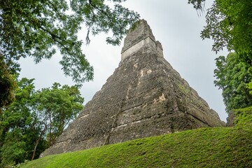 An ancient Mayan monument in Tikal National Park, Guatemala, Central America
