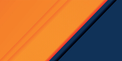 Abstract geometric dark blue and orange square theme overlap background for graphic design. Eps10