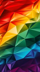 Obraz premium Colorful rainbow polygon background or vector frame. Rainbow colors