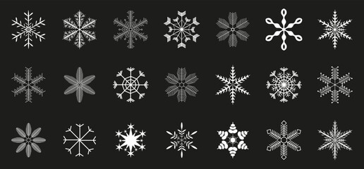 Set of snowflake icons. Snowflake icons for Christmas