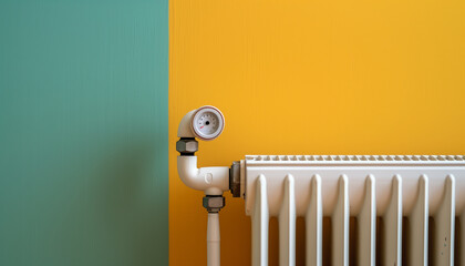 Thermostat de radiateur convecteur traditionnel avec concept économie d'argent