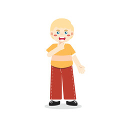 Kids Think Pose Illustrations Bright Flat Design, Great for Posters or Activity Sheets