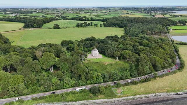 manoir sur le lac de Strangford en Irlande du Nord pr&egrave;s de Belfast