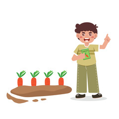 Kids Gardening Book Plant Care Illustrations Bright Flat Design, Great for Posters or Activity Sheets