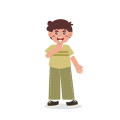 Kids Think Pose Illustrations Bright Flat Design, Great for Posters or Activity Sheets
