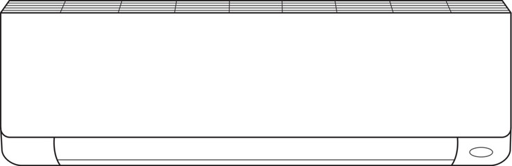 Obraz premium Icon of an indoor unit for a split system air conditioner in a simple design