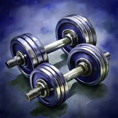 Naklejka premium dumbbell isolated on white background