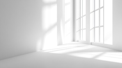 Fototapeta premium Clean white space with subtle edges and smooth transitions