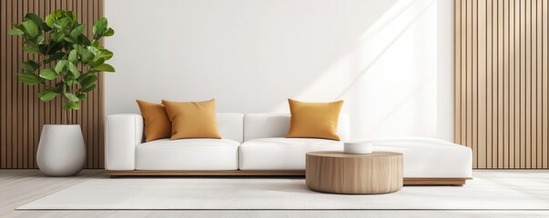 Modern living room furniture on display, with Black Friday sale banners highlighting major discounts on home furnishings, 3D illustration