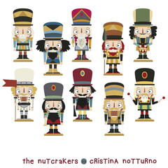 Cute Christmas Nutcrackers Vector images 