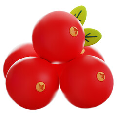 3d icon cranberry on the white background