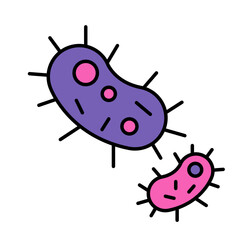 Bactery Icon, Unicelluler, microbactery, microbe