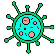 Bactery Icon, Unicelluler, microbactery, microbe