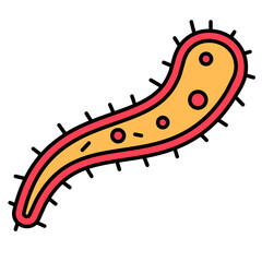 Bactery Icon, Unicelluler, microbactery, microbe