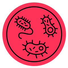 Bactery Icon, Unicelluler, microbactery, microbe