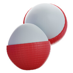 3d icon lychee on the white background