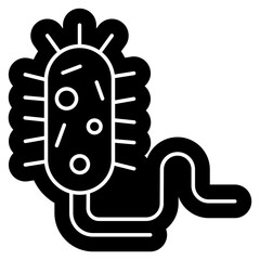 Bactery Icon, Unicelluler, microbactery, microbe