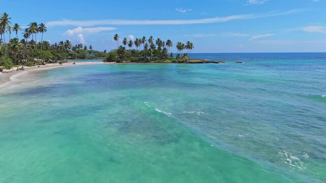 Cinematic of Playa Los Coquitos, Maria Trinidad Sanchez, Dominican Republic.
