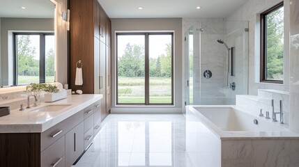 Modern Minimalist Bathroom Design with Natural Light