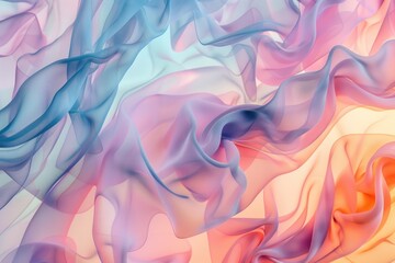 Obraz premium Colorful Abstract Flowing Fabric Texture with Pastel Gradient Hues