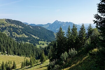 Beautiful landscape of Mangfall Mountains, Bavarian Prealps, Southern Germany