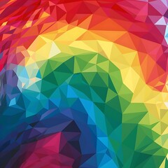 Obraz premium Colorful rainbow polygon background or vector frame. Rainbow colors