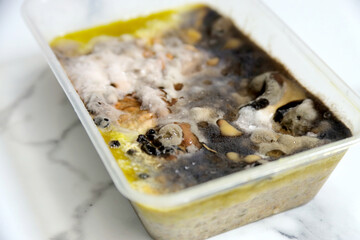 Multi-Colored Mold on Canned Food. Spoiled Products. Poisoning and Eating Disorders. Danger to Life	
