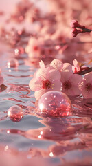 pink flower and peach