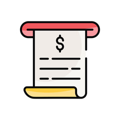 Receipt vector icon
