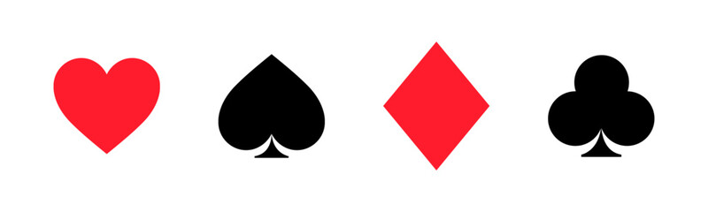 Fototapeta premium Playing cards vector symbol set