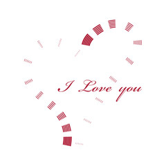 Obraz premium I love you! Illustration with a heart for greeting cards, posters, or backgrounds. Vector illustration.
