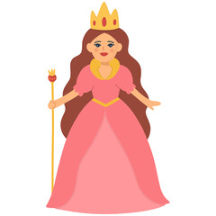 Fototapeta premium Queen cartoon illustration 