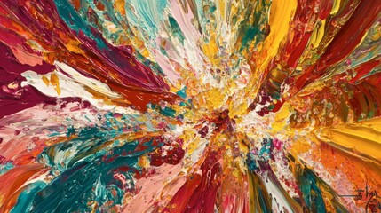 Vibrant Abstract Color Explosion Art