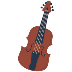 Hand drawn violin cartoon illustration  © GOOKKIK