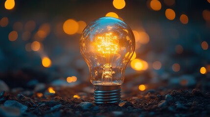 Business startup concept. Creative light bulb for business ideas concept 