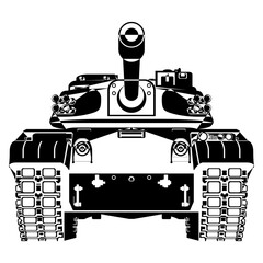 Main battle tank front view. Abstract. Coloring Page. Ukraine army. War conflict. Realistic Military vehicle. PNG illustration 