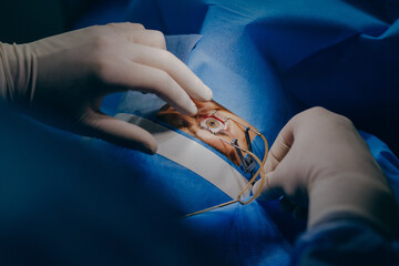 Eye surgery in a modern clinic. Vision correction	
