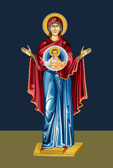 Fototapeta premium The Unbreakable Wall. Illustration in Byzantine style