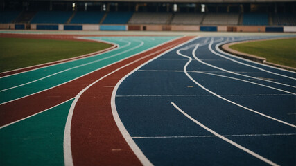 Running Track in Stadium 
