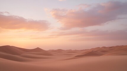 Fototapeta premium Sunset Over Rolling Desert Dunes