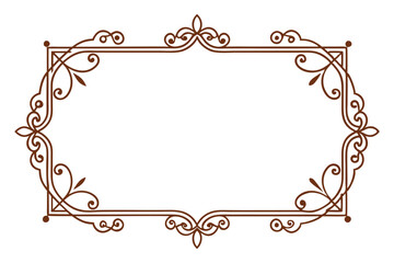 Elegant Vintage Ornamental Border Frame.