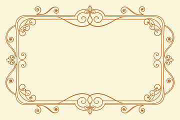 Intricate Ornamental Border Frame with Swirling Motifs.