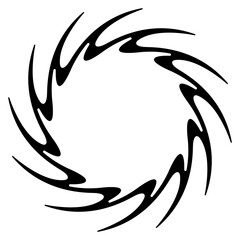 Spiral, swirl, twirl border frame. vector illustration