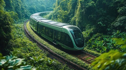 Fototapeta premium A green travel app, offering eco-friendly accommodations and transportation options