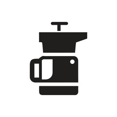 Kitchen kettle icon on white background