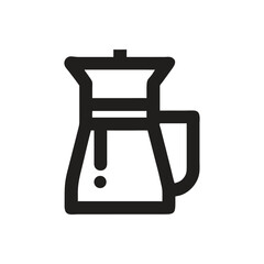  Teapot icon on white background